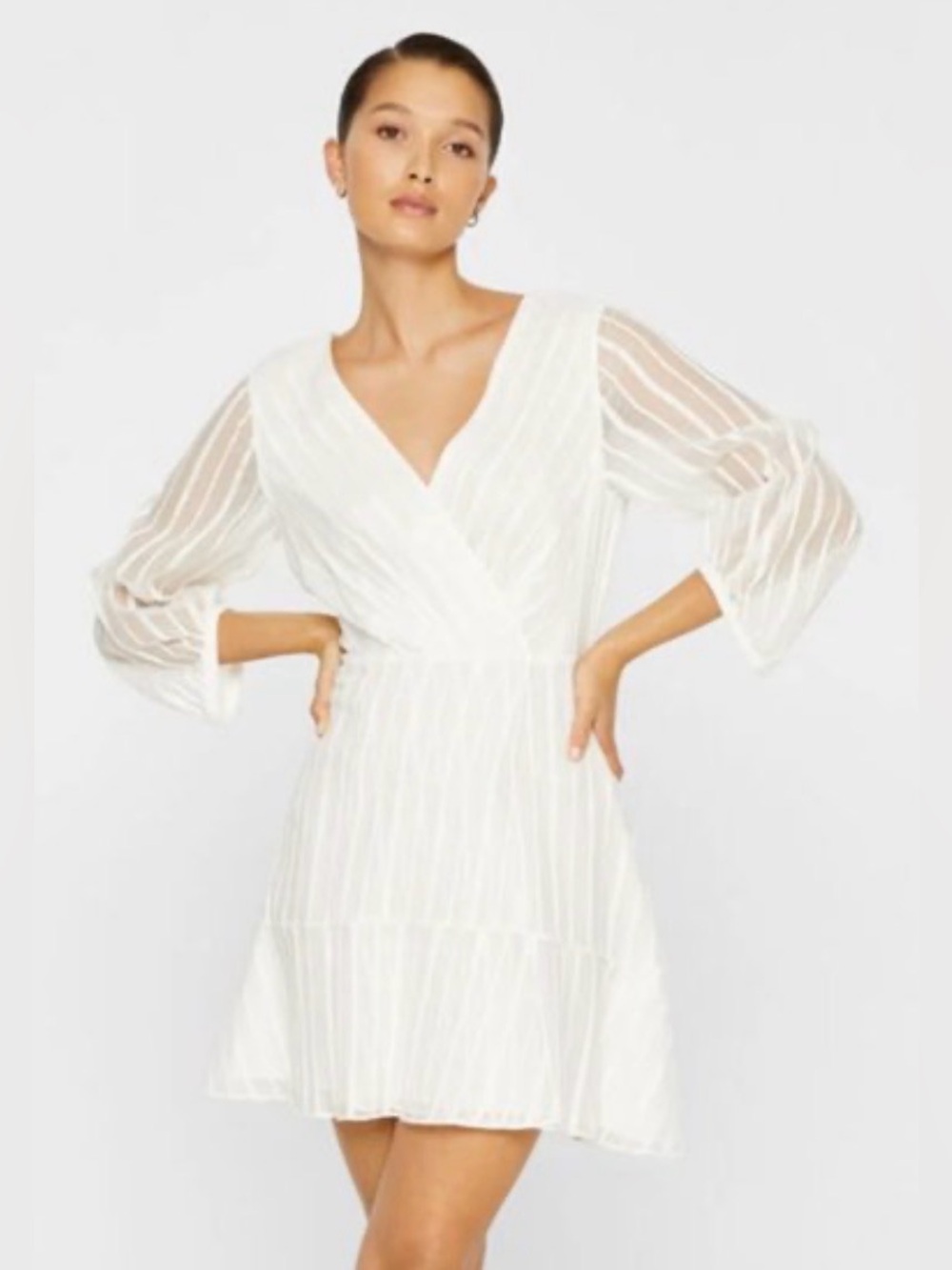 Club Monaco dress with a feminine wrap-style V-neck